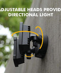 2 Pack 19W Dusk To Dawn LED Security Flood Lights With 2000 Lumens 5000K Daylight IP65 Waterproof Photocell Adjustable Heads