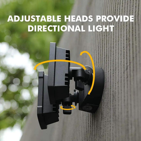 2 Pack 19W Dusk To Dawn LED Security Flood Lights With 2000 Lumens 5000K Daylight IP65 Waterproof Photocell Adjustable Heads