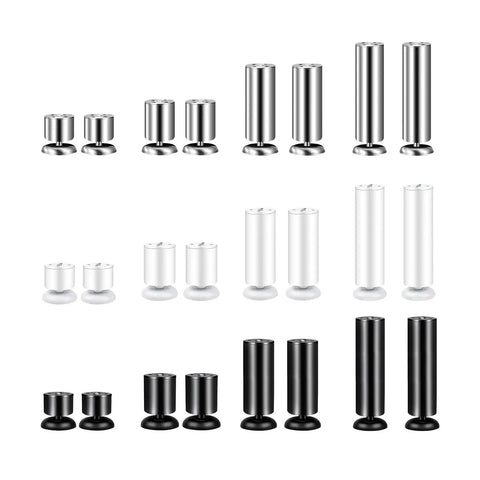 Modern Metal Furniture Legs With Adjustable Leveling Feet For Sofa, Couch, Chair, Ottoman, Cabinet And Table in various sizes and colors