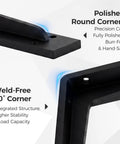 Beefy Heavy Duty L Shelf Brackets 1 Pair Matte Black Stainless Steel Floating Shelf Mounts with 9.4 13.4 or 19.3 Inch Options