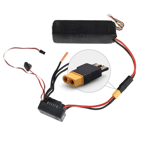 XT60 To TRX RC Battery Charger Adapter Connectors For Traxxas Slash Rustler Stampede Bandit E Revo Cars 3 Pack with battery straps shown in use