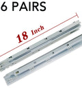 Beefy 18 Inch Undermount Drawer Slides 6 Pair Set With Full Extension Soft Close Concealed Runners Includes Mounting Screws