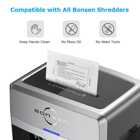 Paper Shredder Sharpening And Lubricant Sheets Pack Of 50 For Home And Office Use Keeps Blades Sharp Prevents Jams Easy To Use Also Cleans And Lubricates Works With Most Shredders in Bonsen shredder