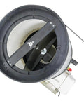 Top view of 1 HP Wall Mount Dust Collector With Canister Filter 537 CFM 7.2 Inch Static Pressure, showing fan and filter details
