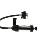 Pro Grade Radiator Pressure Tester For Engine Coolant Systems Up To 30 PSI With Safety Bleed Valve side view with gauge and hose.