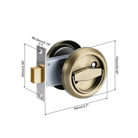 Slick Brushed Bronze Recessed Pull Handles for Sliding Doors and Cabinet Drawers Rock Solid Hidden Cup Knobs with Quick Install Screws Heavy Duty Furniture Hardware Killer Finish, 94 mm length