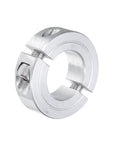 Double Split Shaft Collar Clamp For Seven Eighths Inch Shaft, Two Piece Clamping Collar, One And Five Eighths Inch Outer Diameter, Half Inch Thick, Aluminum Alloy Set Screw Collar
