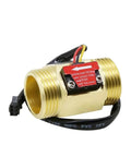 G1 Water Flow Hall Effect Sensor Switch And Flow Meter DN25 For Industrial Turbines DC 3.5 To 24V Wire Connection Yellow Housing