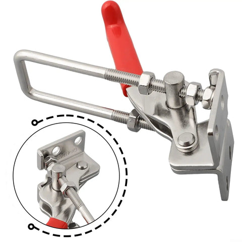 Self Locking Toggle Clamp With 304 Stainless Steel U Bolt, Heavy Duty 200kg Capacity, Adjustable Locking Range 6-30mm