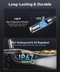 2 Way Articulating Borescope With Light For Phone Endoscope Camera, IP67 waterproof probe with LED light