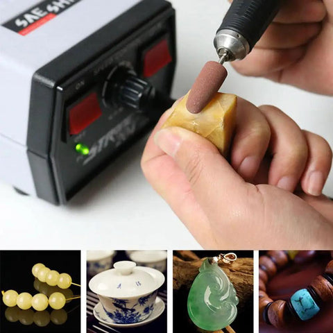 Pro Grade Six Pack Rubber Polishing Bits Set With Three Thirty Second Inch Shank For Rotary Tool Kit used on jade