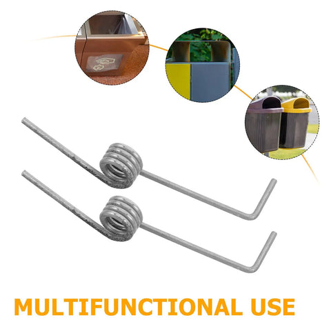Top Toss Stainless Torsion Spring Kit With 4 Coil Design And Heavy Duty Build For Trash Can Lid Replacement Makes Your Bin Snap Back Smooth Every Single Time So It Aint Rusty Or Flimsy, stainless steel 4-coil trash can lid spring