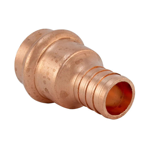 Three Quarters Inch Copper PEX Crimp to Copper Pipe and PEX Pipe Press Fitting Adapter Kit, lead free copper fitting with EPDM O-ring