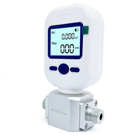 Pro Grade Digital Gas Flow Meter For Air Oxygen Nitrogen CO2 0 To 20 Liters Per Minute With Thermal Mass Flow Sensor RS485 Modbus