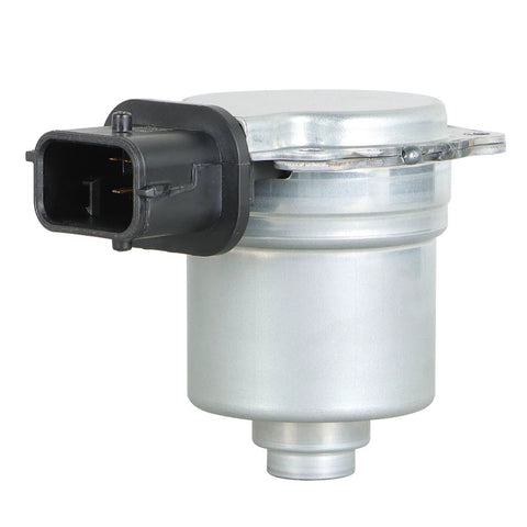 Clutch actuator for automatic transmission; metal cylindrical body with black 2-pin electrical connector (side view).