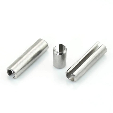 Slotted spring pins, stainless steel, 3-piece set shown.