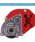 16G Complete Transmission Gearbox With Steel 0.3 Mod Gear Set For 1 24 Axial SCX24 Deadbolt C10 JLU Gladiator Bronco RC Red CNC Plate