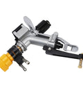 360 Degree Auto Rotating Irrigation Sprayer For Lawn And Garden, 1 Inch FNPT, side view, metal and plastic components visible