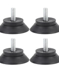 4 Pack Rubber Furniture Feet With Screws And Suction Cup Pads, No Slip Floor Protectors For Chairs, Beds, And Fitness Equipment
