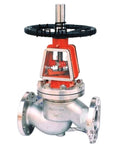 Built Like A Tank High Pressure Stainless Steel Flange Globe Valve In 304 Grade DN150 Class 64 For Industrial Piping Systems And No Fuss Flow Control Heavy Duty One Piece Ready To Roll with red handle