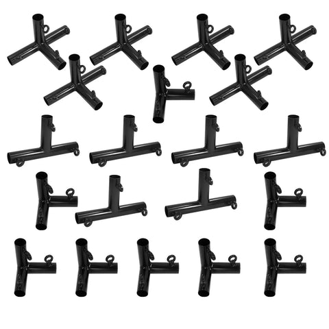 Corner Kit For 55Ft Baseball Batting Cage Frame Fits One Inch EMT Or One And Three Eighths Inch Galvanized Pipe OD Not ID Includes Clamping