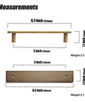 Dimensions of 5 Inch Antique Brass Cabinet Pulls With Backplates 2 Pack Beefy Heavy Duty Solid Metal Handles Built To Last