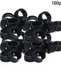 100 Pcs 22mm Snap Bushing Grommet Set SK22 Black Nylon Cable Hose Shield Round Panel Locking Hole Plugs Cover For Wiring Harnesses And Cable Protection