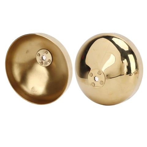 Fencing Epee Hand Protector Guard Pro-Grade Aluminum Alloy Construction with Gold Finish, inner and outer view, 8cm width.