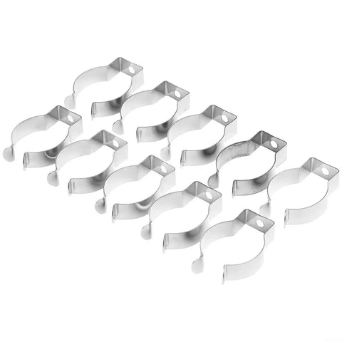 Ten Piece Stainless Steel Spring Terry Clips For Tool Organization In Garage Cabinets Securely Hang Tools Brooms And Brushes Durable 28mm