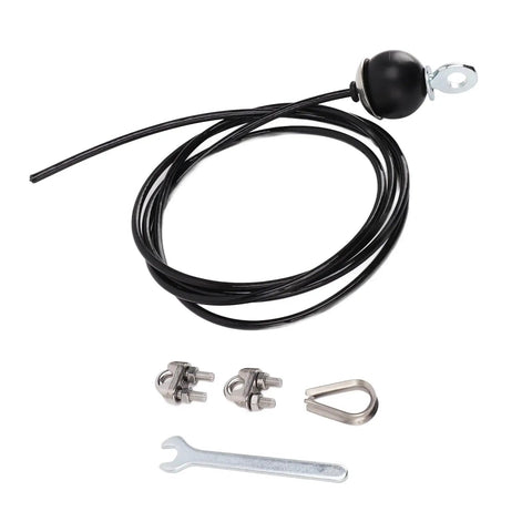 Durable Fitness Pulley Cable With Stop Ball For Home Gym DIY Setup Versatile Cable Pulley System For Strength Training And Weightlifting Easy Install Pro Grade ABS And Steel Build with installation components.
