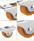 24 Pcs 1 Inch Caster Wheels With Metal Top Plate For Furniture Rolling Cabinets Trundle Beds And Drawers Silent Ball Bearing TPR Wheel Includes 60 Screws Durable Chrome Plated Steel Construction Lightweight Easy To Install