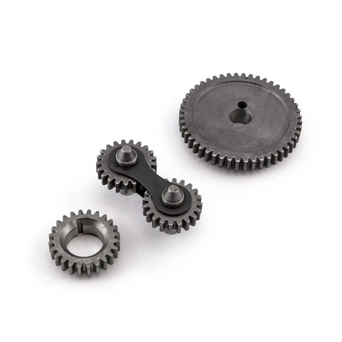 Ford 351C Cleveland Dual Idler Timing Gear Drive Set Compatible With 351C Engines Noisy Timing Gear Replacement Kit components displayed