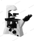 Inverted Fluorescence Microscope 100X-400X, Trinocular With Halogen Lighting, Go-To Pro Grade Lab Imaging For Biology And Research, Easy Setup, Durable Build, High-Contrast Views, Adjustable Focus, Model FM02020303, side view
