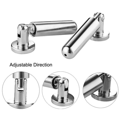 Rustproof Stainless Steel Curtain Wire Wall Mount Set For Art Displays showing adjustable direction mechanism details