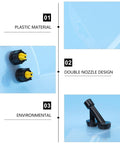 Close-up of Windproof Sprayer Nozzle Cover with Dual Head Mist Sprayer for Agricultural Power Sprayers showing plastic material.
