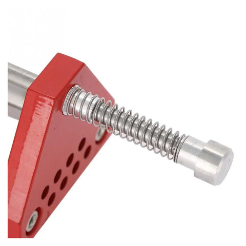 Close-up of Red Watch Repair Tool Kit With Hand Puller Remover 10 Durable Plastic Dies Alloy Steel Build Essential for Pro Watchmakers