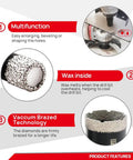 Diamond Tile Hole Saw Kit 10 Pack Pro Grade Core Drill Bits Set For Porcelain Ceramic Tile Marble Granite with features