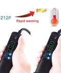 Beast Power Heat Gun For Vinyl Shrink And Rework Station With LED Display showing 212F to 896F temperature range