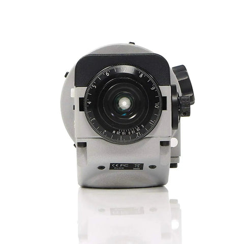 Front view of Portable Equatorial Globe Sky Memo S Silver With Auto Guide Terminal RJ-12 6Pin ST-4 Battery Powered Lightweight 2.2 Lb