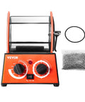 Front view of Mini Jewelry Polisher Tumbler With 3 Kg Capacity And 0 To 60 Minute Timer 5 Speed Rotary Finisher with accessories