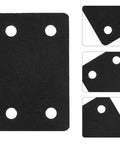 Close-up of black flat straight bracket from Six Pack Stainless Steel Furniture Joining Plates Black Flat Straight Brackets With Screws