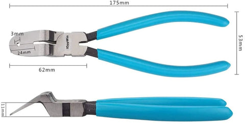Panel Clip Pliers For Auto Trim Removal And Fastener Pry Tools With Non Marring Tips, blue handles, 175mm length