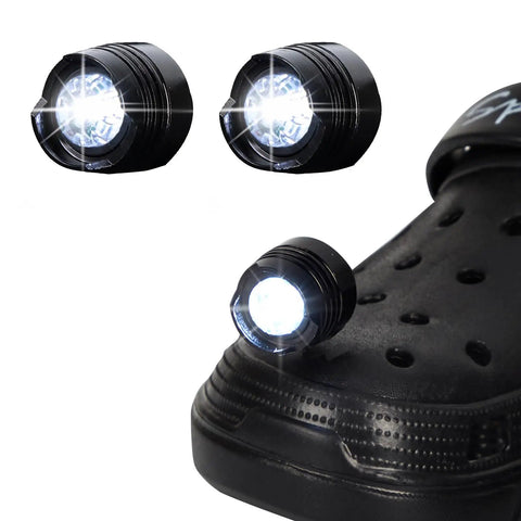 LED Clog Lights 2 Pack For Crocs Shoes Ultra Bright Night Run And Dog Walk Camping Gear Hands Free 72 Hour Battery