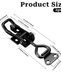 Beefy 300 Lb Heavy Duty Toggle Clamp Set With Quick Release Pull Latch, metal construction, dimensions labeled in inches