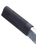 Close-up of the rubber grip handle of the Super Durable Manual Grease Pump For Heavy Duty Jobs With Metal Build.