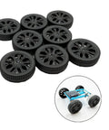40 Piece Plastic Toy Wheels With Metal Axle Shafts For RC Cars Trucks Drones Robots Helicopters And DIY Model Building Projects 30mm