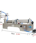 Straight Up Automated Pneumatic Liquid Filling Machine With Bulletproof Stainless Steel Build And No Drip Nonsense Nozzle, 90cm x 30cm.