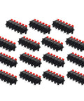 15 Piece Speaker Spring Terminal Clips 12 Way Push Release Connectors For Audio Wiring Terminal Strip Block DIY Speaker Build Kit