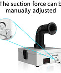 Heavy Duty Solder Fume Extractor With 3 Stage Filter And Top Notch Suction, Digital Display And Adjustable Speed control knob close-up