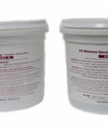 Two-Part Masonry Epoxy Adhesive Paste For Concrete Repair, 128 Oz In Two Pails, Gray, shown in labeled containers
